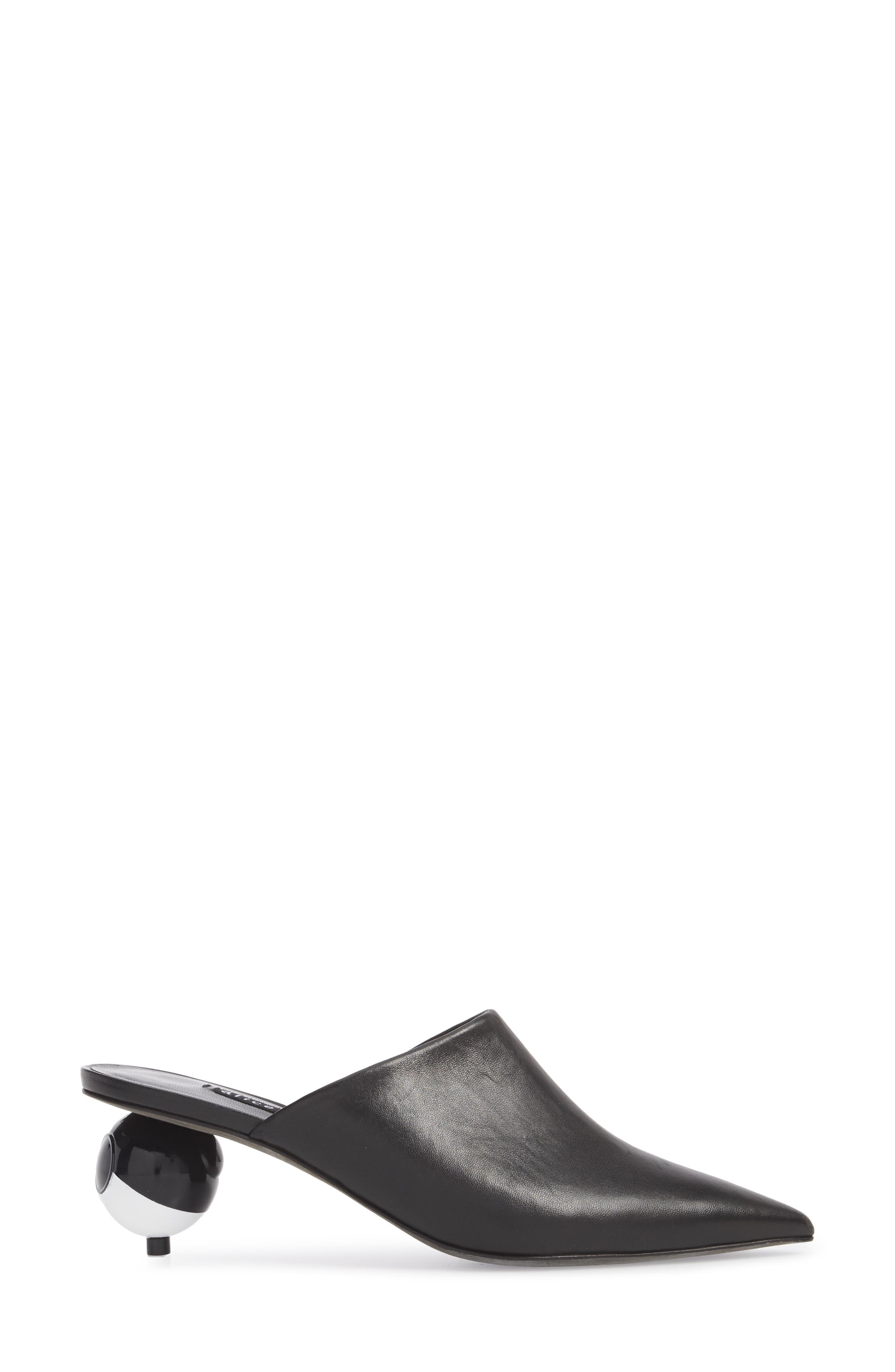 Chrysta Pointy Toe Mule, Alternate, color, BLACK