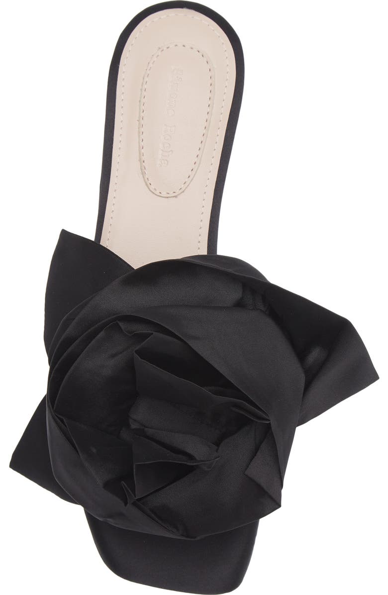 Simone Rocha Pressed Rosette Slide Sandal, Alternate, color, Black/ Black