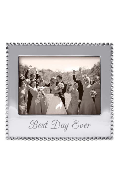 Best Day Ever Beaded Trim Picture Frame