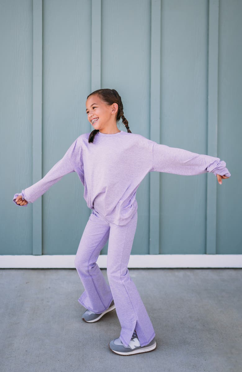 Zella Girl Kids' Restore Soft Split Hem Pants, Alternate, color, 