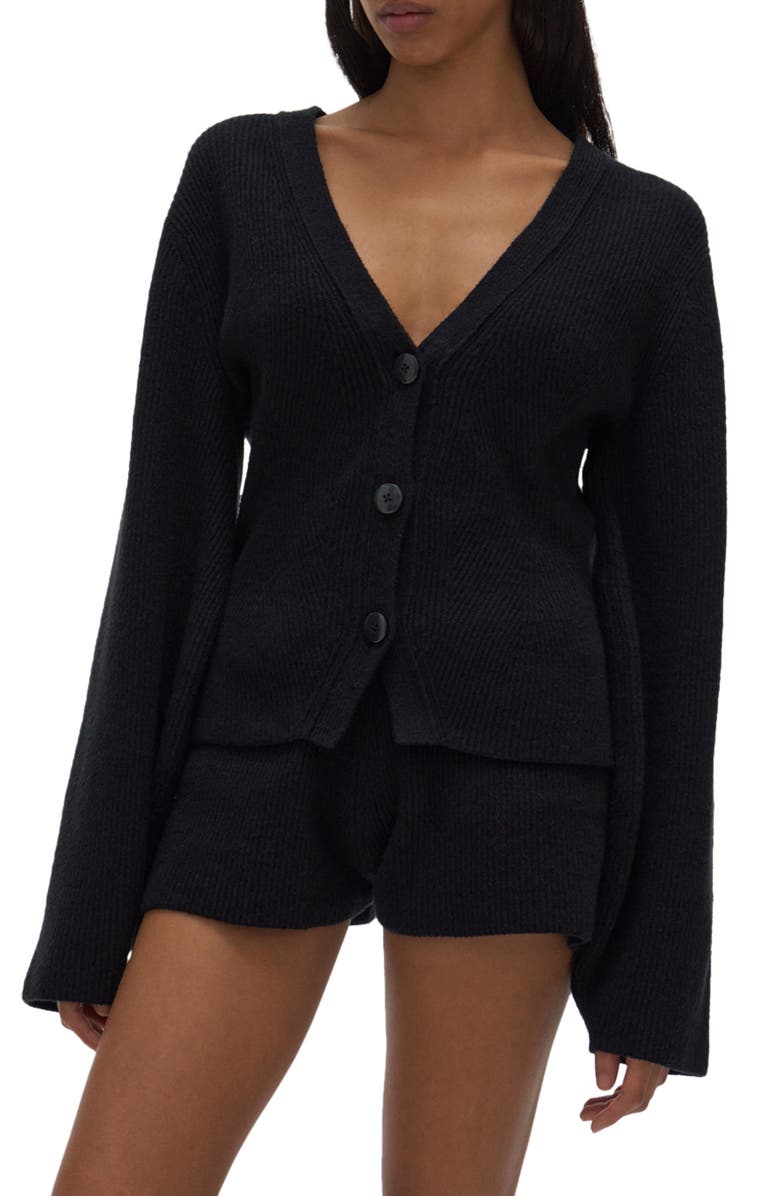 Helmut Lang Cozy Rib Cardigan, Main, color, 