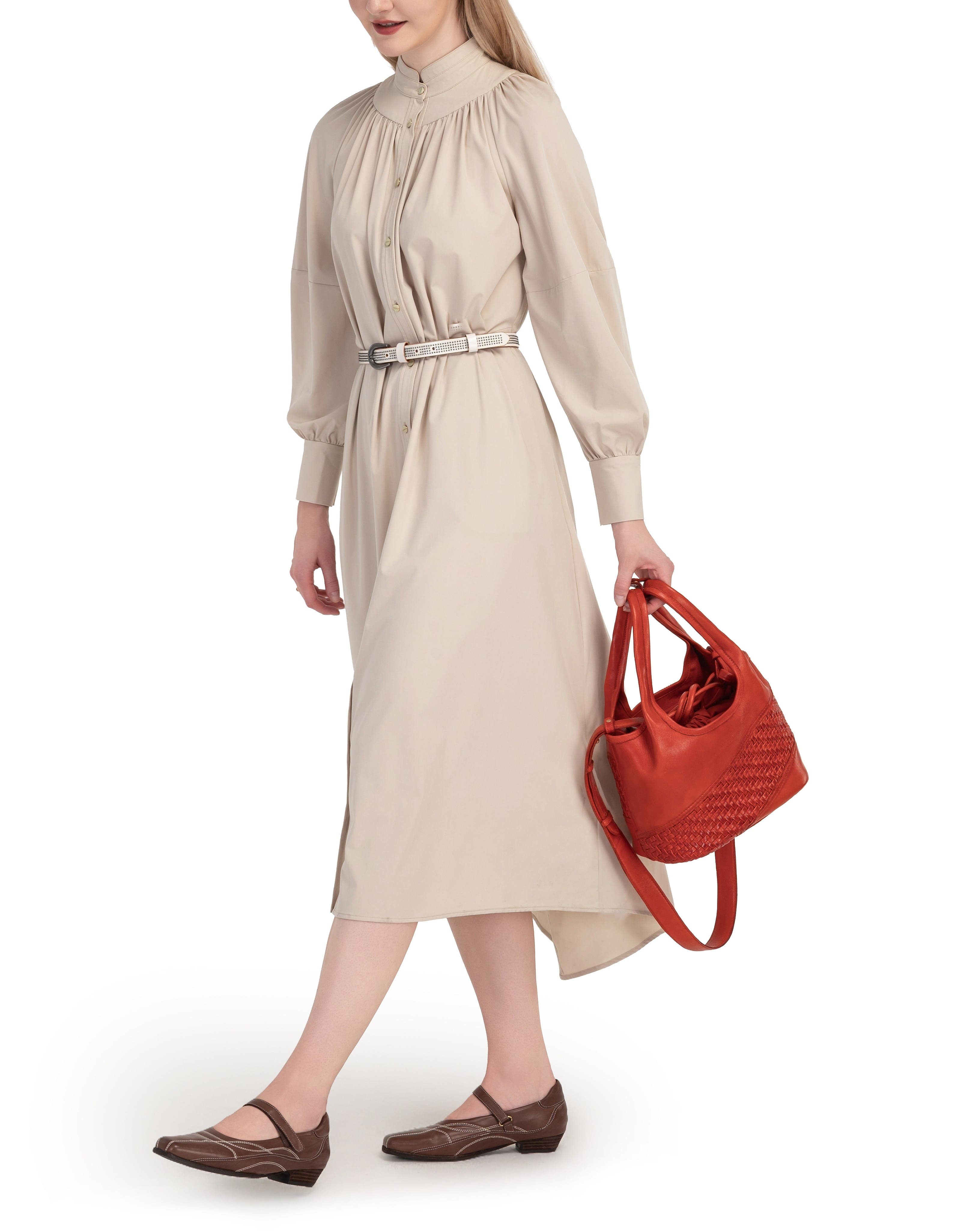 Lily Small Handwoven Everyday Leather Tote, Alternate, color, Orange