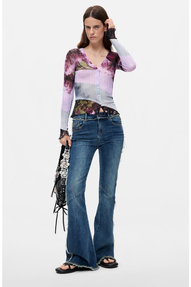 Thin Gauge Cardigan, Alternate, color, PINK