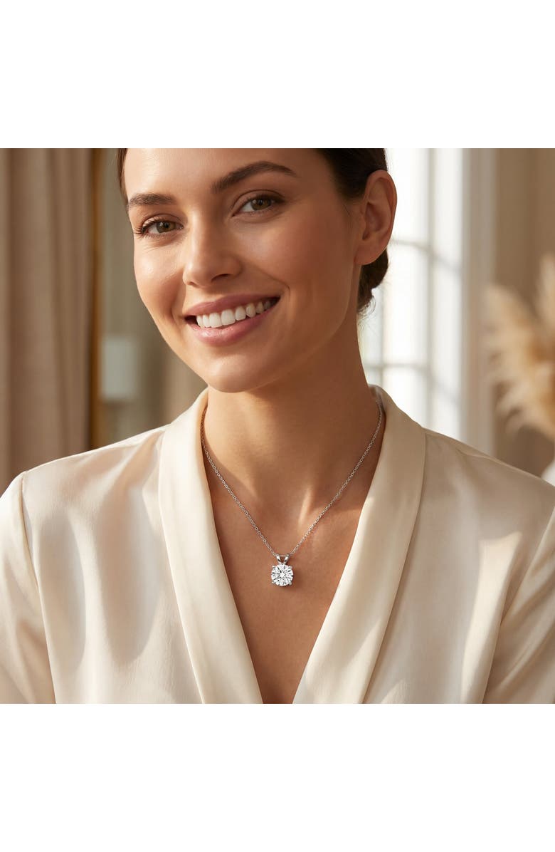 Bliss Diamond 1 1/4ct Lab Grown Diamond Round Solitaire Pendant 14K Gold, Alternate, color, 14K White Gold