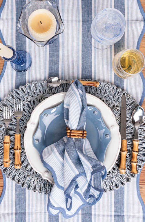 Juliska Cabana Set Of 4 Napkins In Ocean