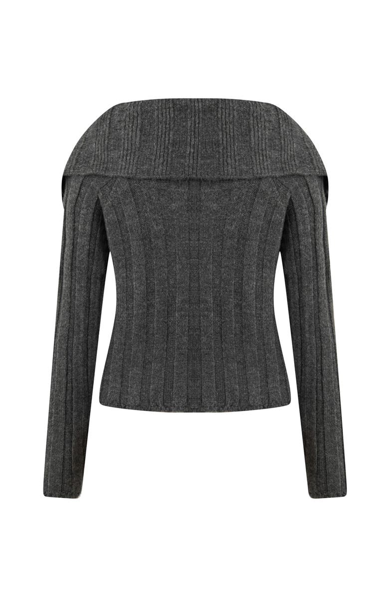 Nocturne Knit Cardigan with Metal Seal Detail, Alternate, color, 