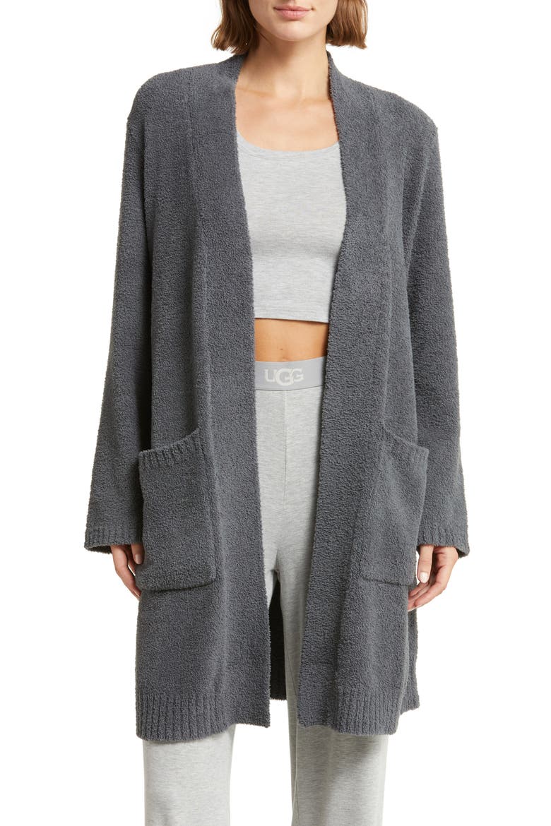 Kallie Longline Cardigan, Main, color, OBSIDIAN