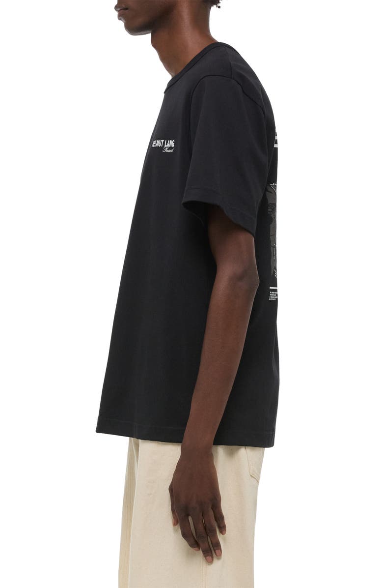 Helmut Lang Ski Map Graphic T-Shirt, Alternate, color, Black