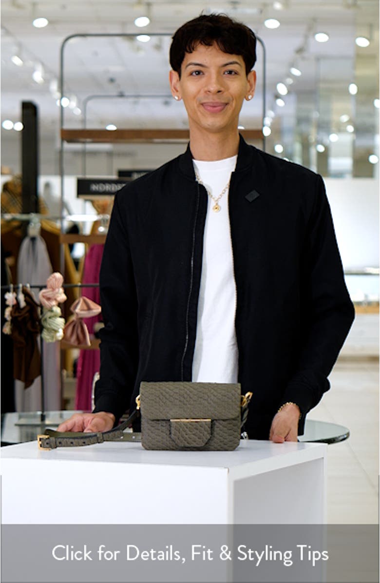 Jupiter Snake Embossed Leather Crossbody Bag, sales video thumbnail