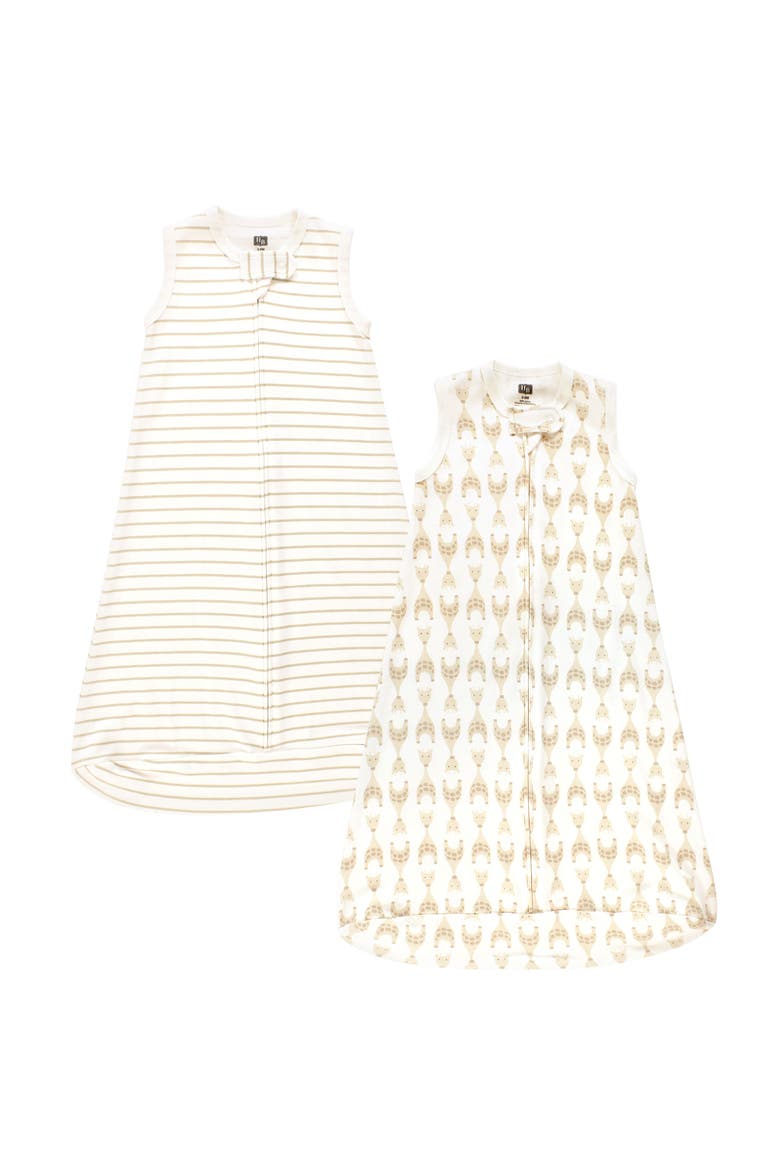 Interlock Cotton Sleeveless Sleep Sack, Main, color, Neutral Giraffes