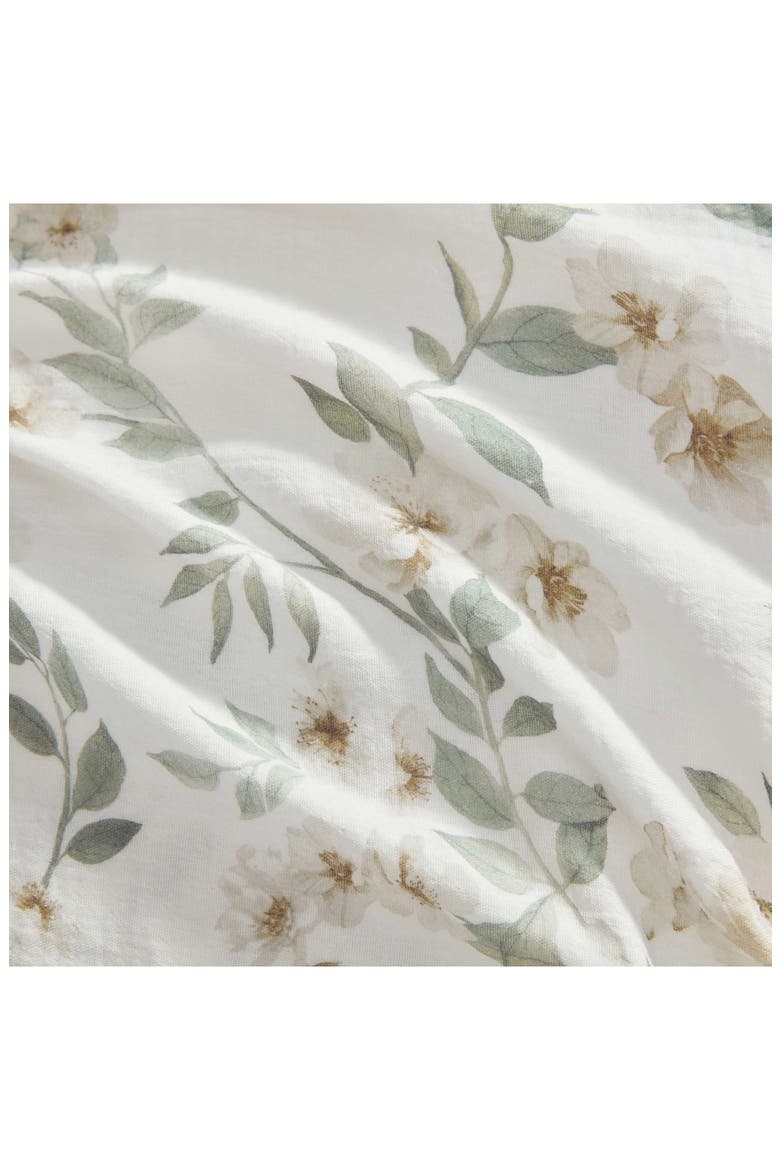 Hazel Floral Cotton Gauze Duvet Set, Alternate, color, ALDER