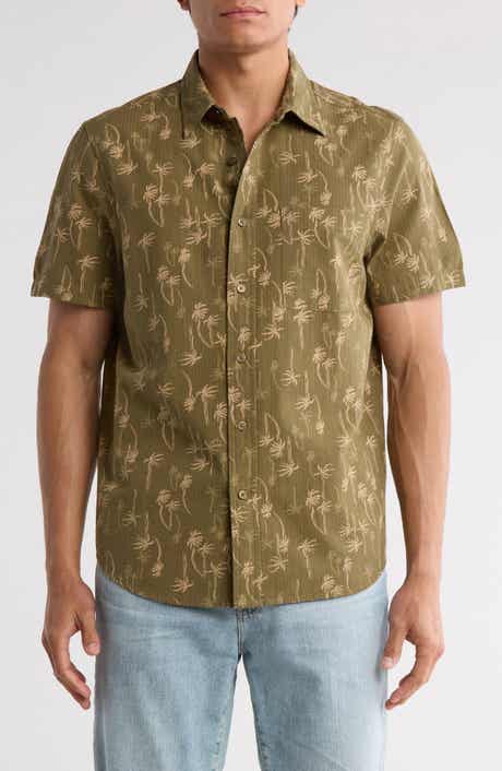 14th & Union Seersucker Short Sleeve Cotton Button-Up Shirt