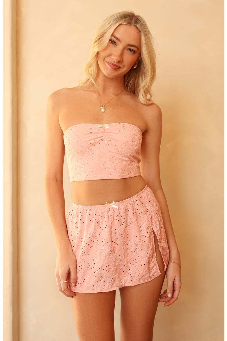 Charmed Mini Skirt, Alternate, color, Blossom