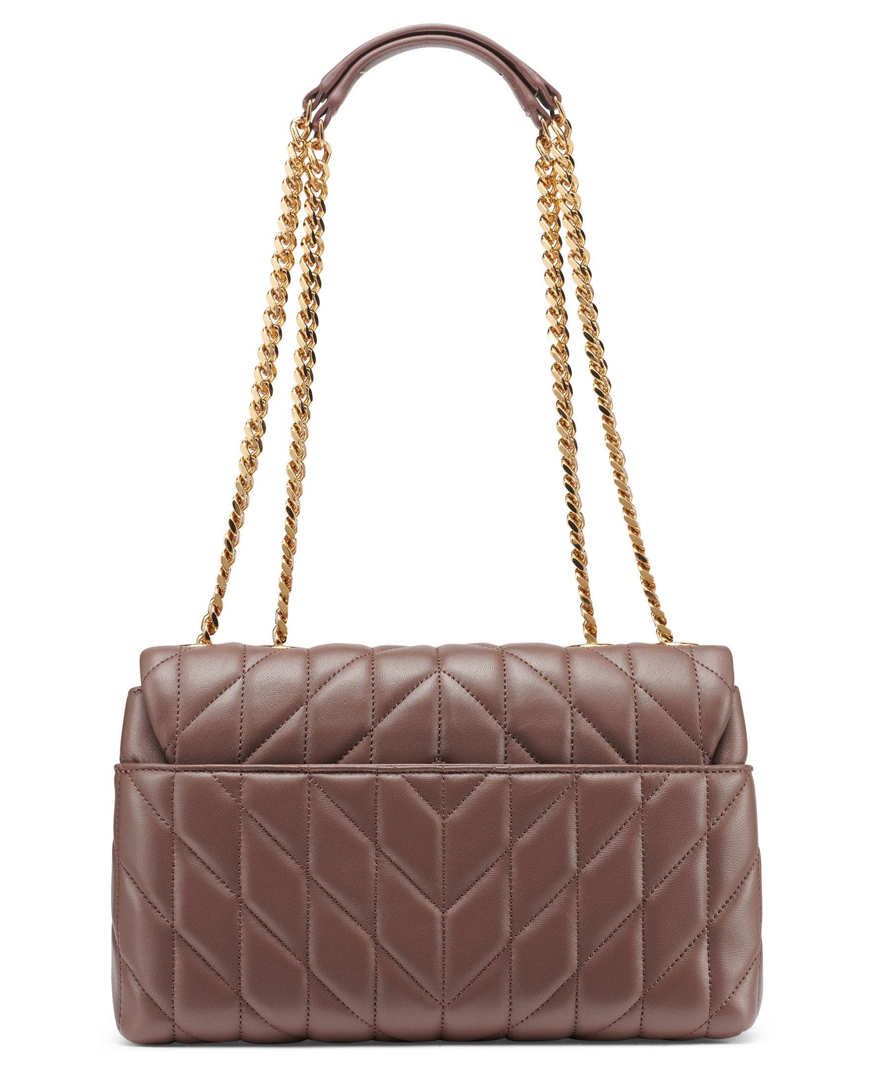 KARL LAGERFELD PARIS Lafayette Shoulder, Alternate, color, Dark Chocolate