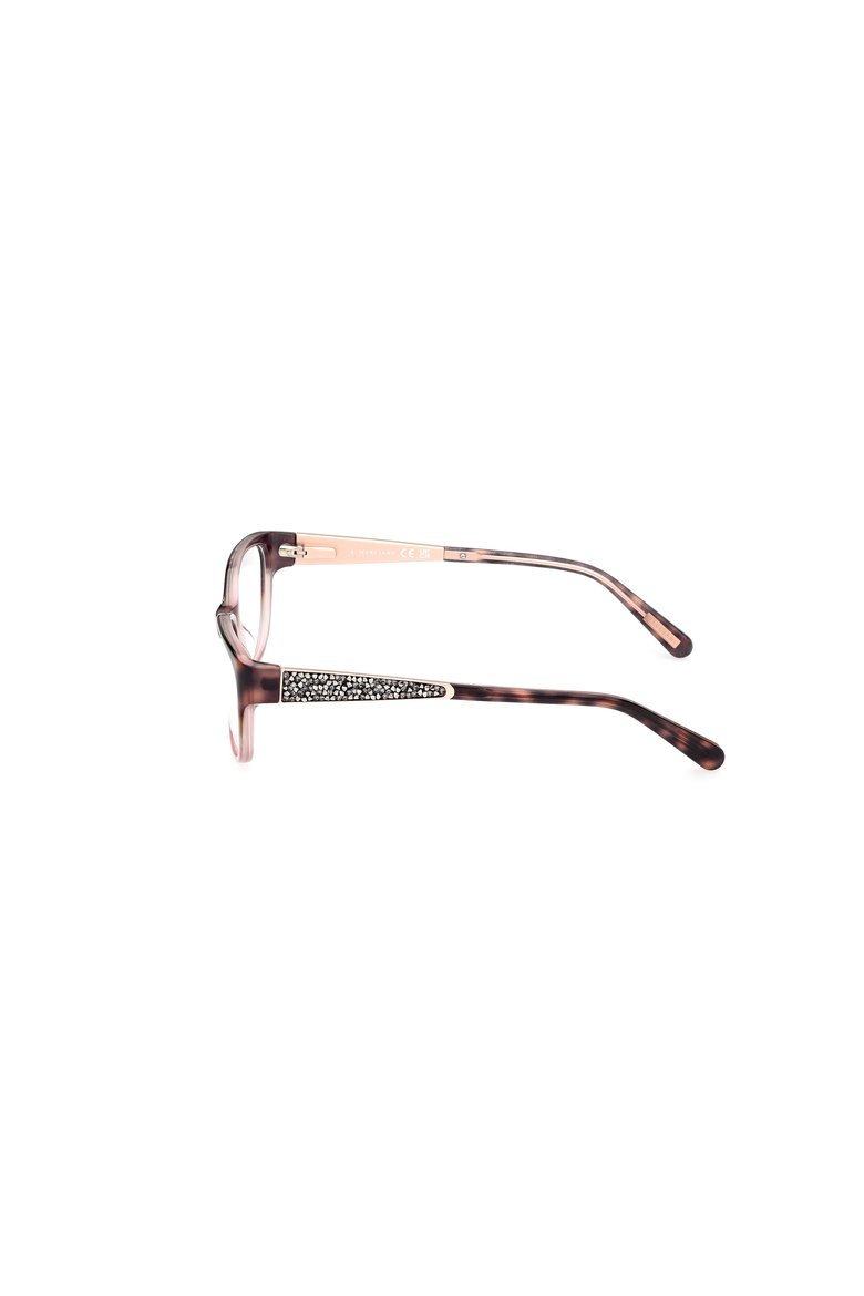 Glitter Temple Rectangular Eyeglasses, Alternate, color, Havana