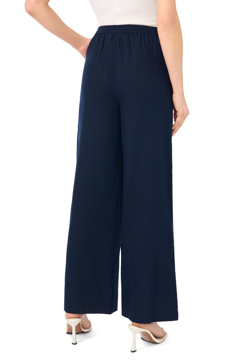 CeCe Contrast Trim Crop Pants, Alternate, color, Classic Navy