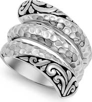 SAMUEL B. Crossover Hammered Ring