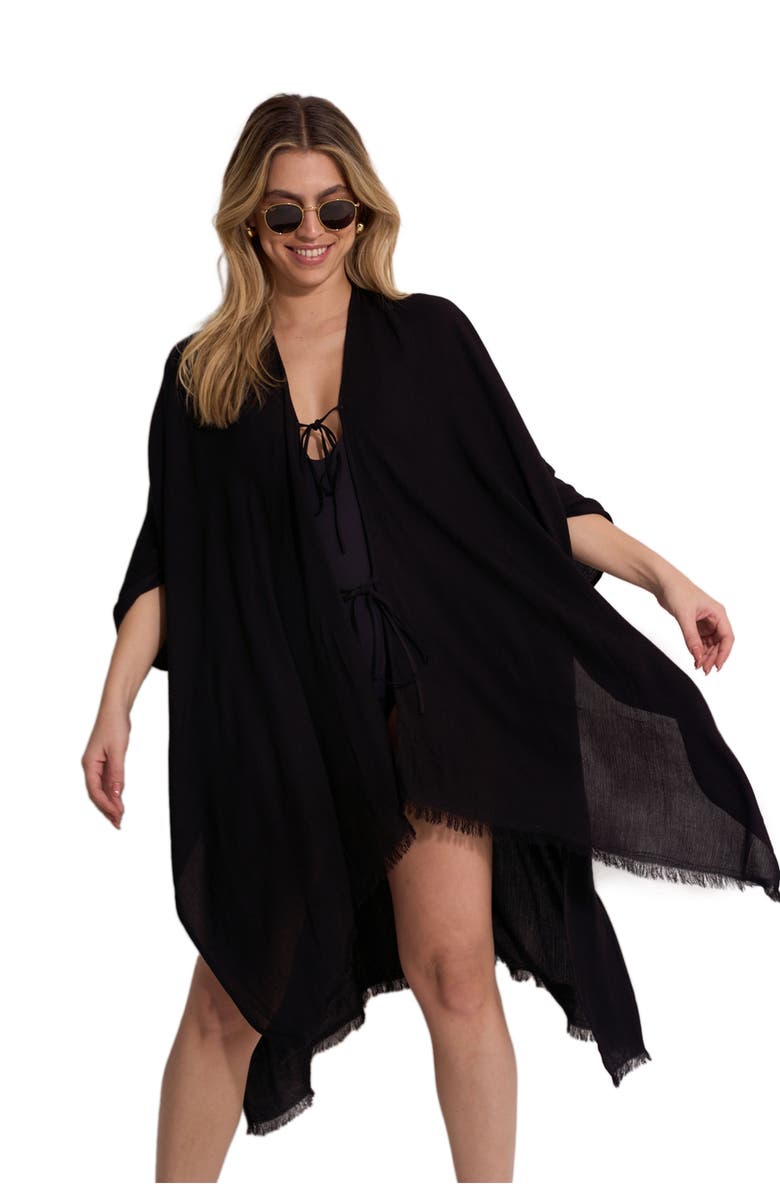 Gottex Beach Life Solena Open Tie Top Cover-Up, Main, color, Black