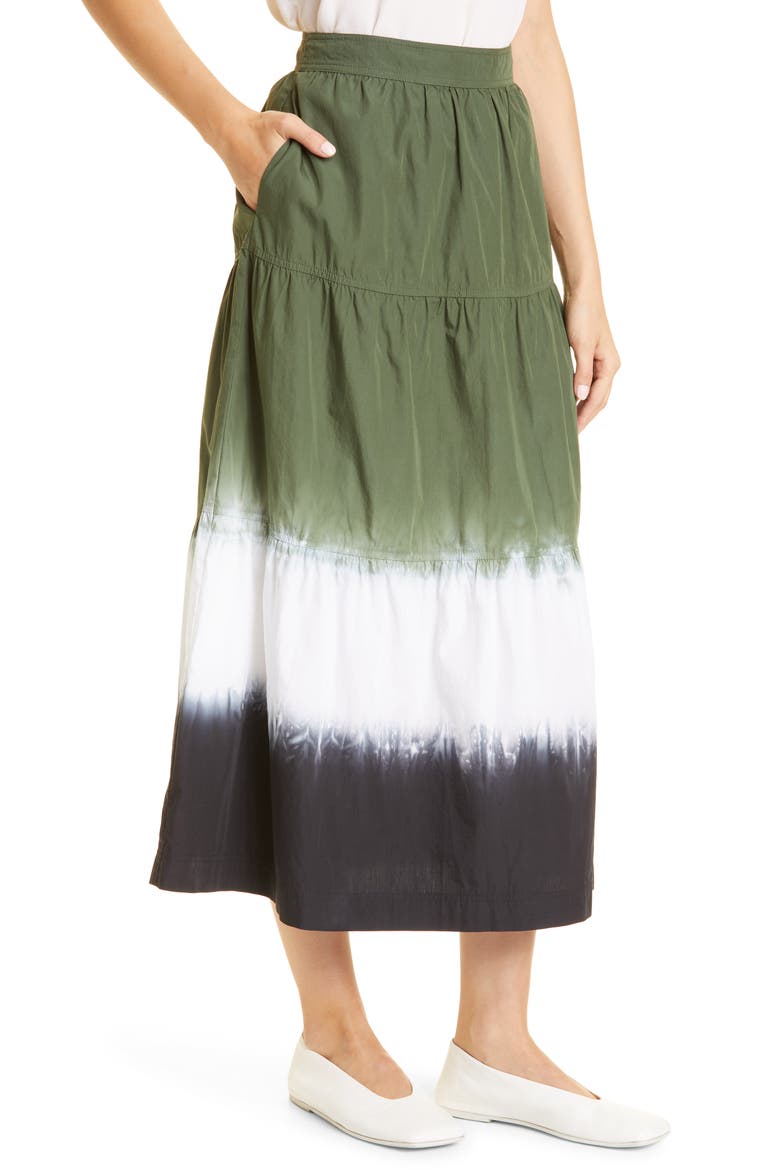 Lynne Tie Dye Maxi Skirt, Alternate, color, LODEN