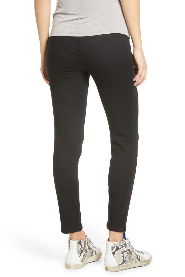 Cozy Athleisure Pull-On Over the Bump Maternity Leggings, Alternate, color, BLACK