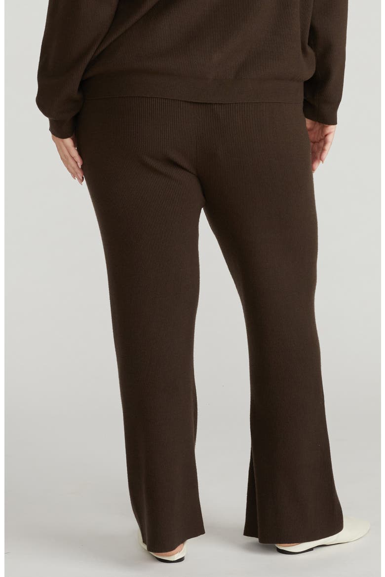 Mola Tie Waist Rib Pants, Alternate, color, CHOCOLATE