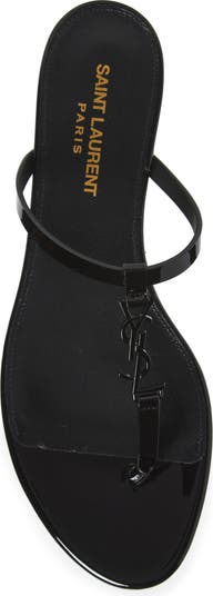 Cassandra YSL Logo T-Strap Sandal