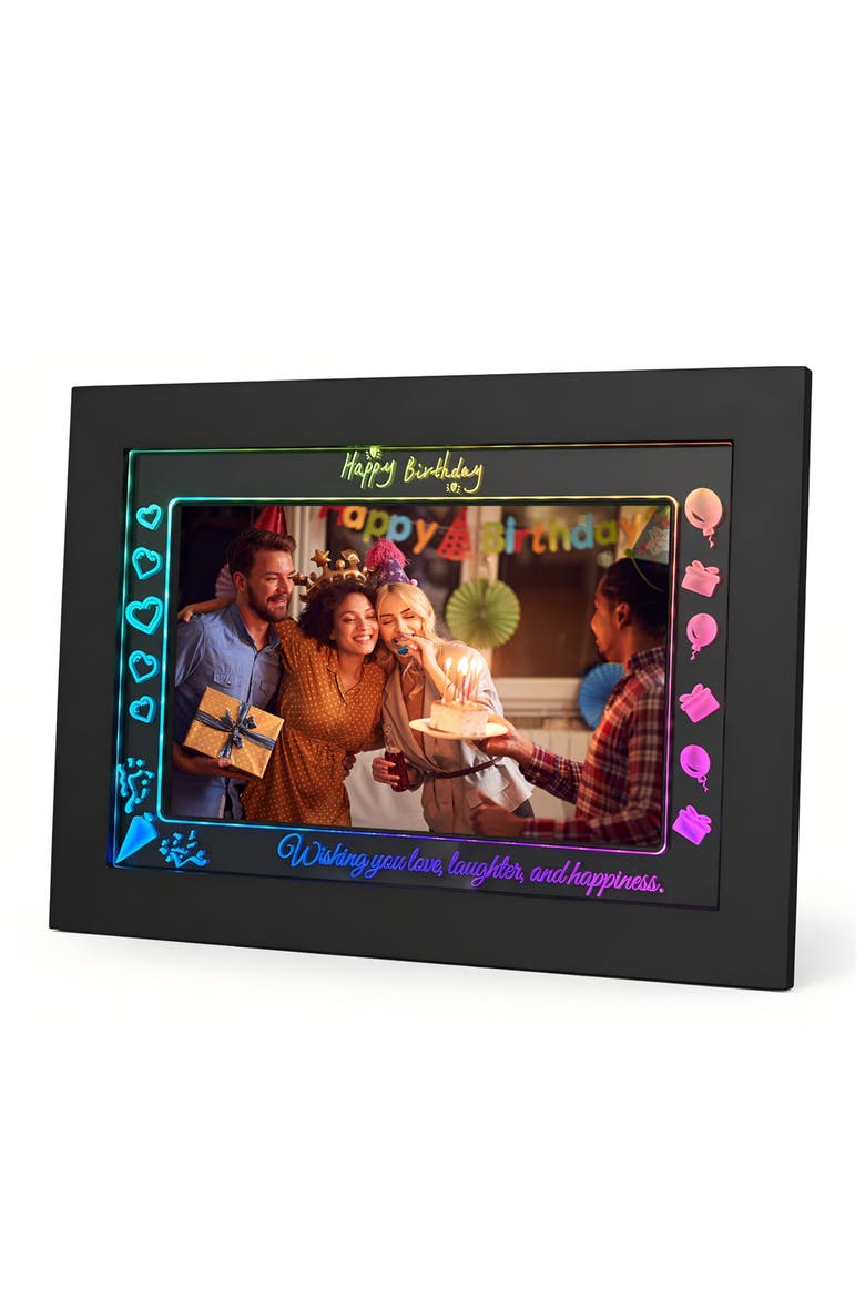 WiFi RGB Lighting Digital Photo Frame 10.1", Main, color, Black