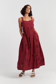Chinti & Parker Sienna Linen-Blend Broderie Summer Dress