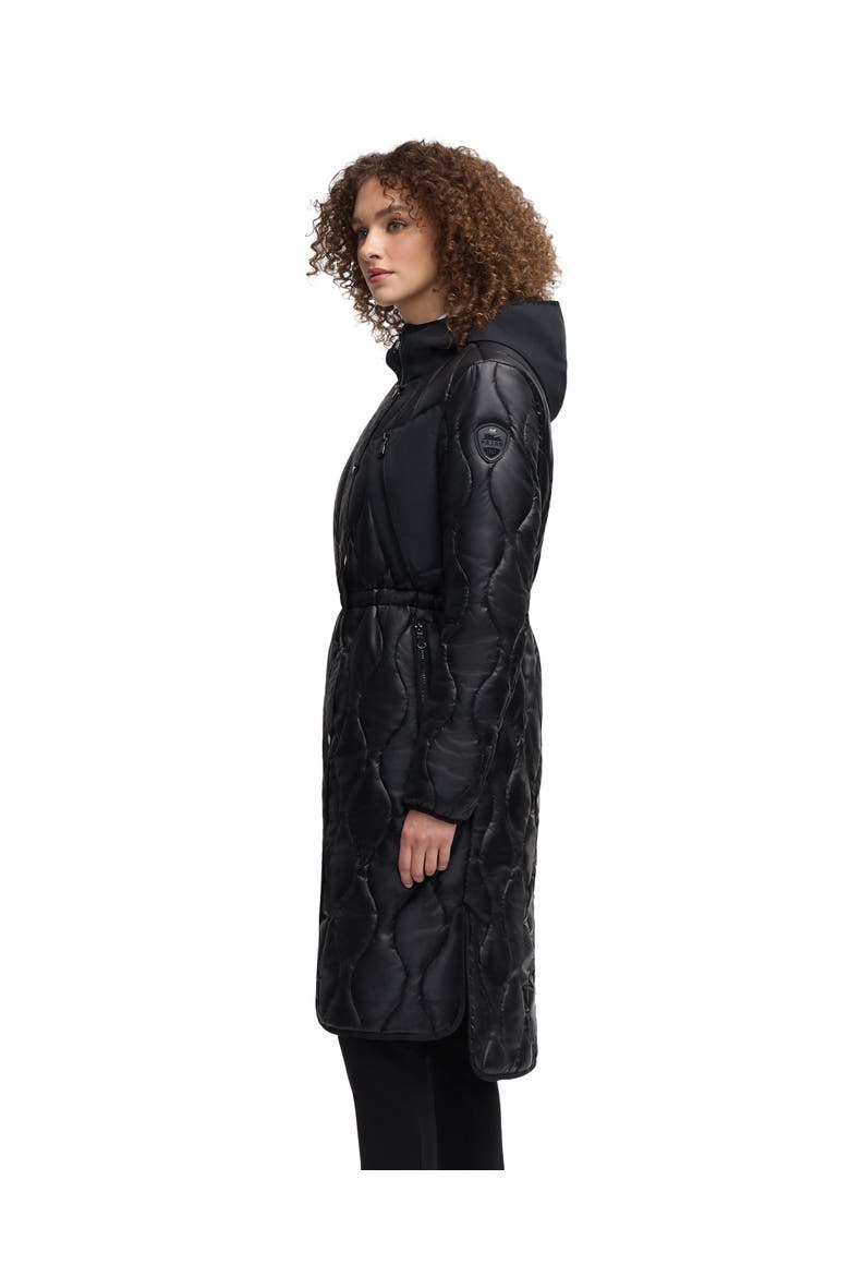 Sterling Onion Quilted Longline Anorak, Alternate, color, Black