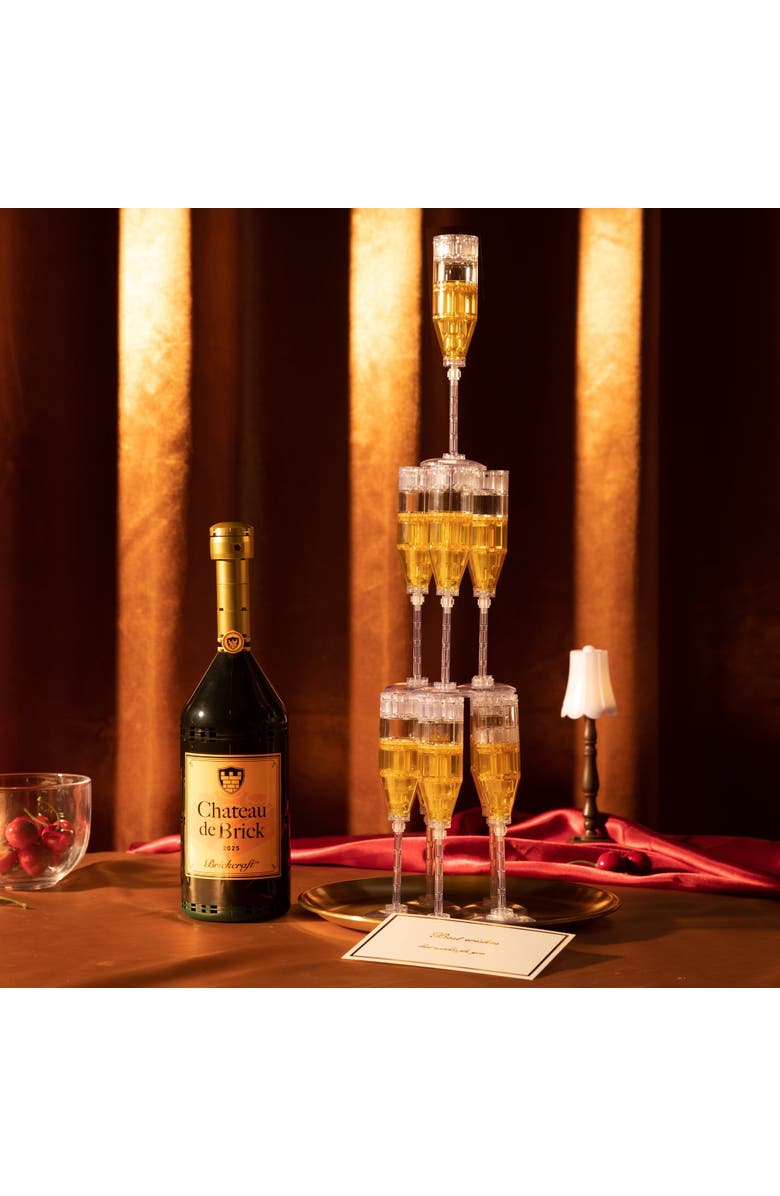 Brickcraft Valentines Chateau de Brick Bottle Building Set, Alternate, color, Yellow