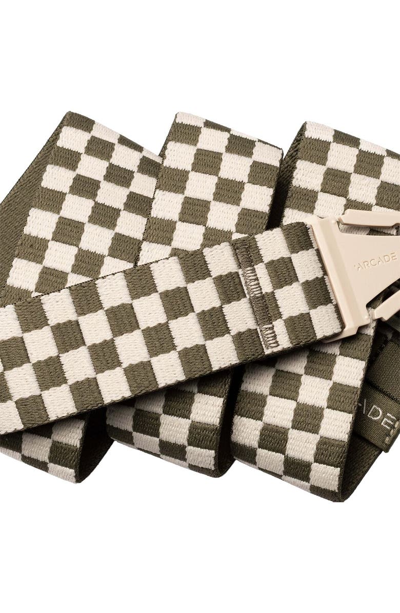 ARCADE Check Belt, Alternate, color, Crocodile/Khaki