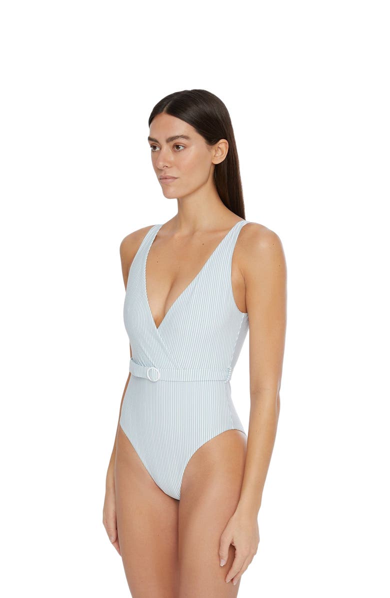 Onia Michelle One Piece, Alternate, color, Pale Blue/White