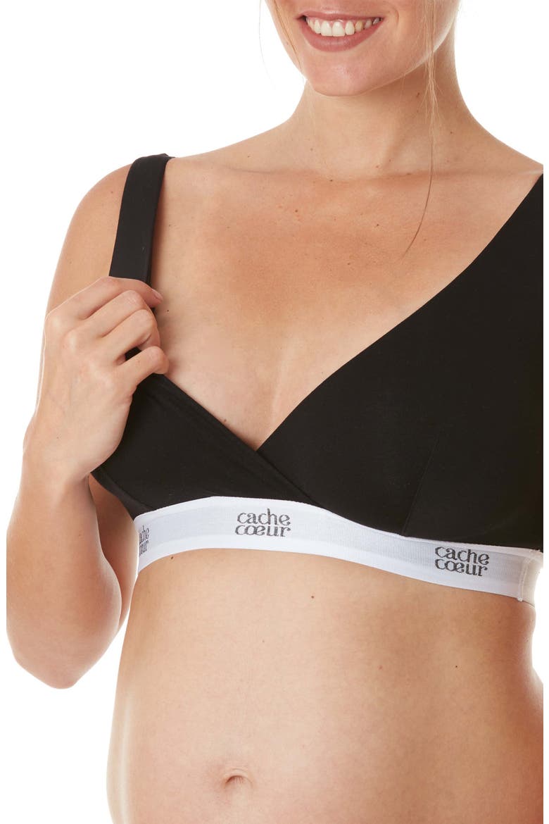 Life Maternity and nursing bra, Alternate, color, BLACK