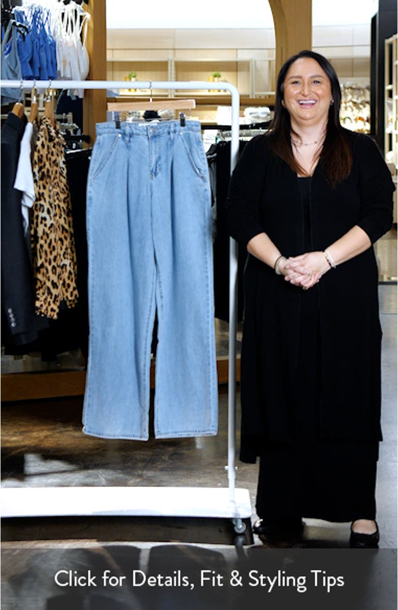 Pleated Wide Leg Jeans, sales video thumbnail