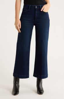 PAIGE Anessa High Waist Ankle Wide Leg Jeans