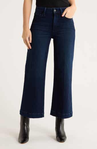 PAIGE Anessa High Waist Ankle Wide Leg Jeans