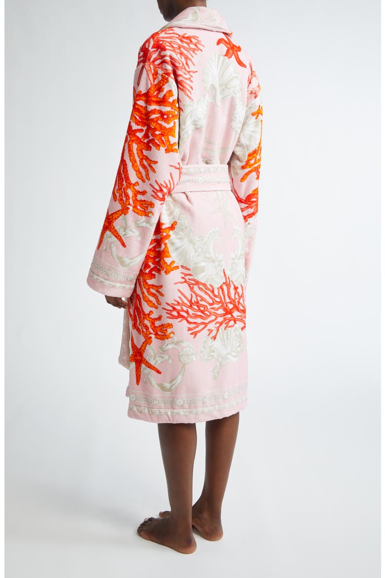La Vacanza Cotton Terry Cloth Robe, Alternate, color, 5PB50-DUSTY ROSE CORAL BONE