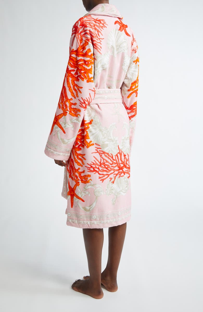 Versace La Vacanza Cotton Terry Cloth Robe, Alternate, color,