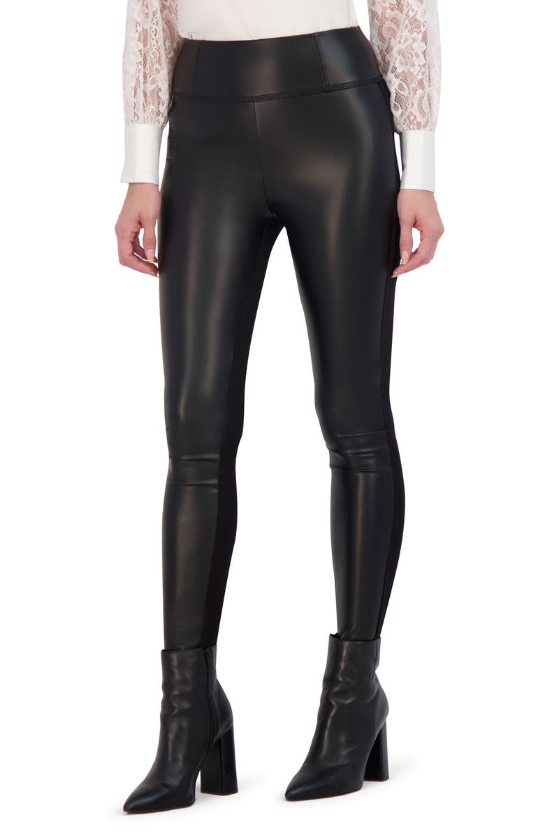 Ookie & Lala Faux Leather Leggings, Alternate, color, Black