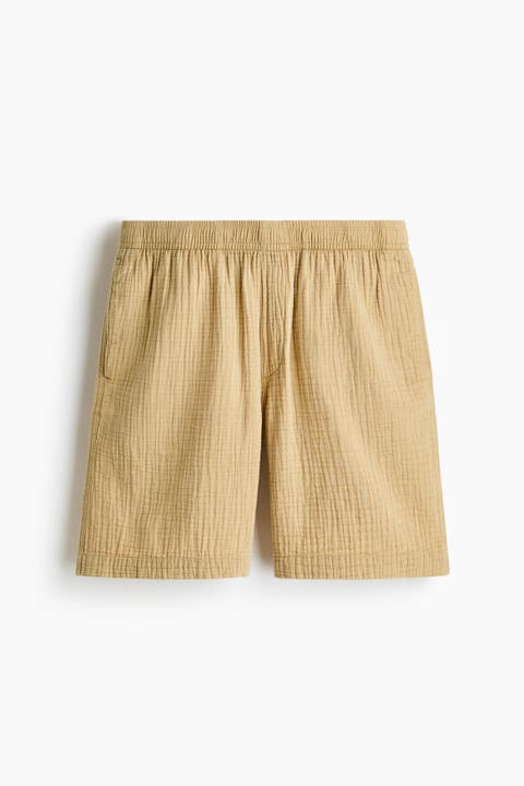 Relaxed Fit Muslin Shorts