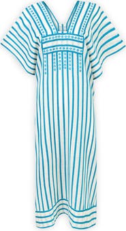SAACHI Striped Cotton Kaftan