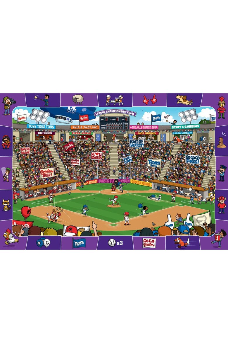 Baseball 100 Piece Puzzle, Alternate, color, Multicolored