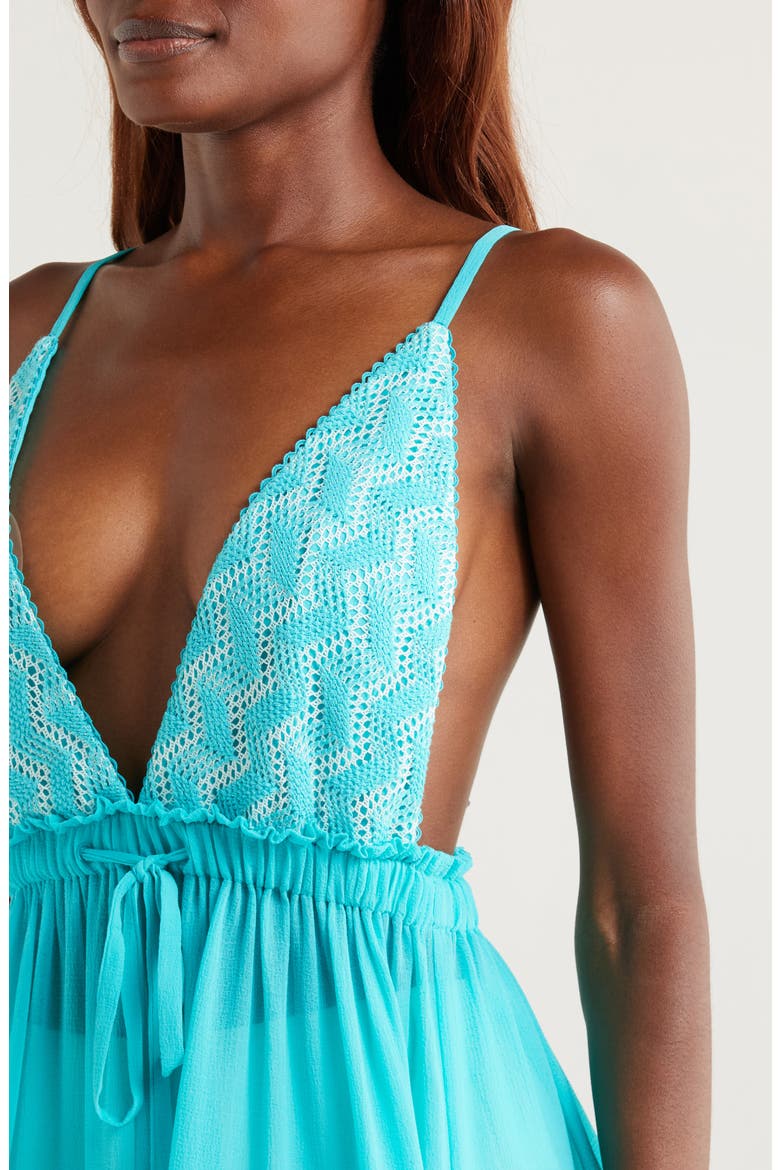 Kerry Cover-Up Minidress, Alternate, color, BEACH BLUE W/ WHITE