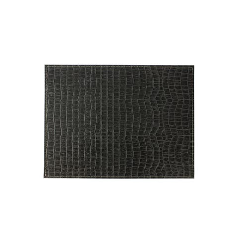 Davanti by  Crocodile Placemats Set of 6, Rectangular 16.5 x 12.5 Inch Indoor Outdoor Table Placemats