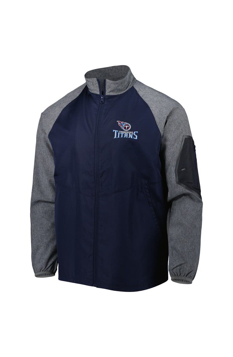 DUNBROOKE Men's Dunbrooke Navy Tennessee Titans Hurricane Raglan Full-Zip Windbreaker Jacket, Alternate, color, 