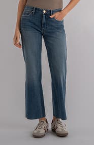 KUT from the Kloth Kelsey Fab Ab Raw Hem Ankle Flare Jeans