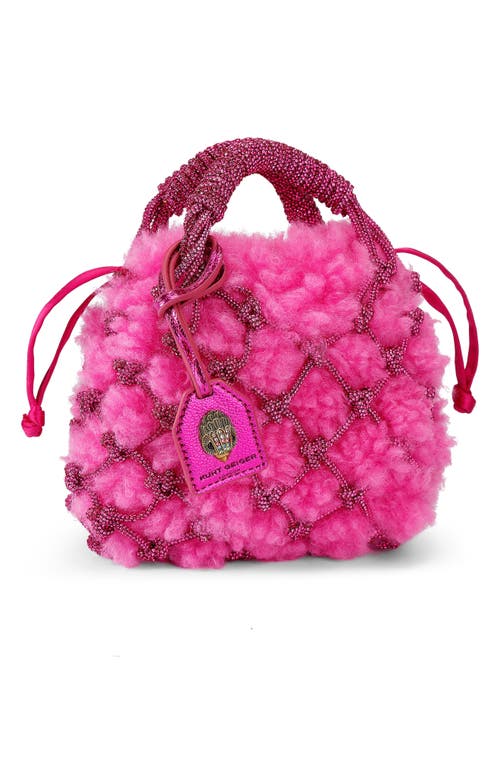Kurt Geiger London Small Crystal Macramé Bag In Pink