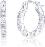 SIMONA Cubic Zirconia Square Hoop Earrings