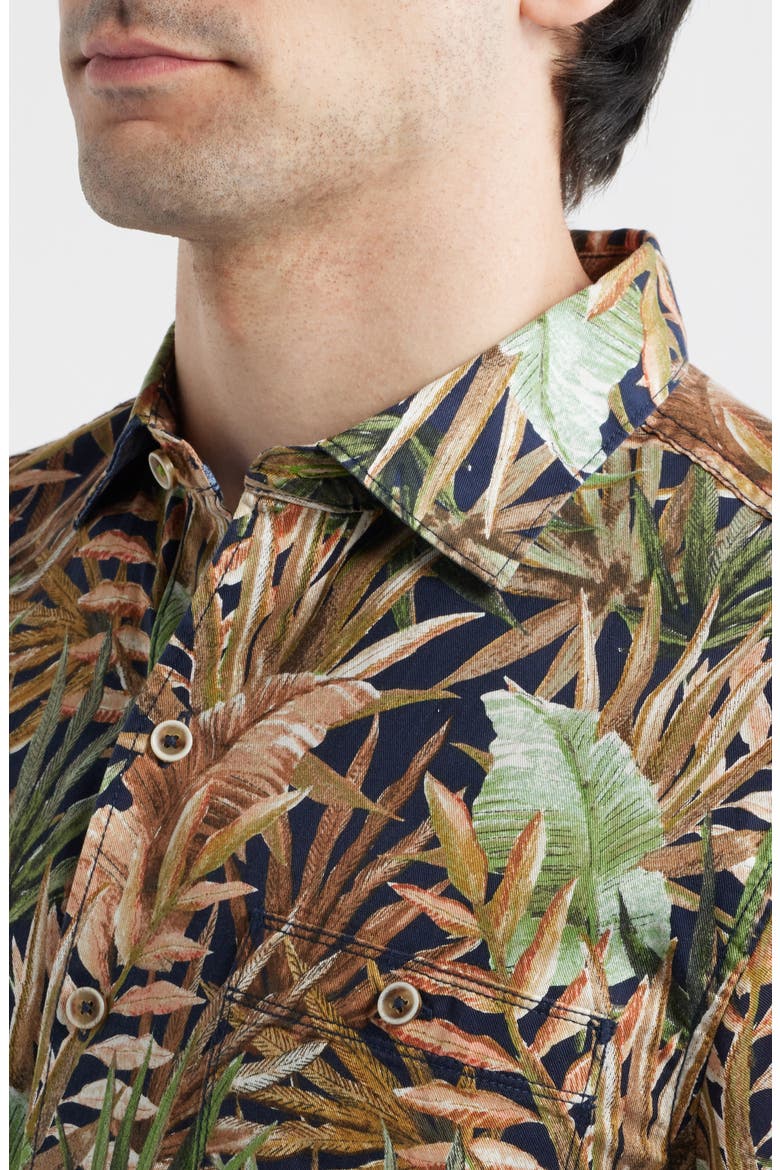 Tortola Jungle Trek Short Sleeve Button-Up Shirt, Alternate, color, OLIVE TREE