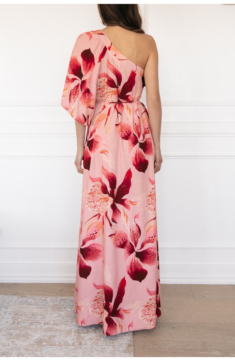 Label of Love Blush Lily One Shoulder Maxi Dress, Alternate, color, Pink